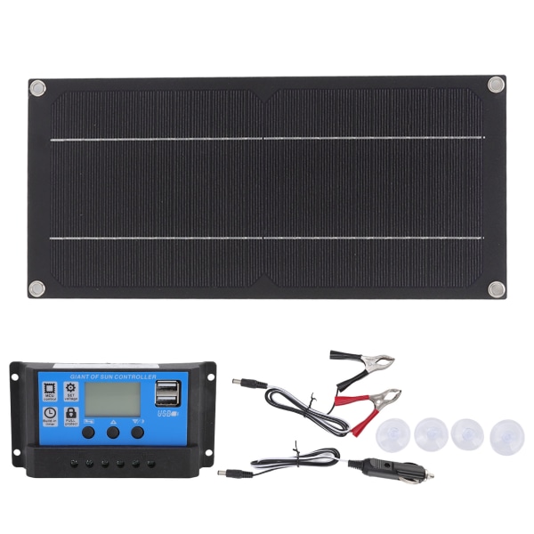 600W 18V solcellepanelsett 100A batteriladerkontroller batteriladesett for utendørs jordbruk