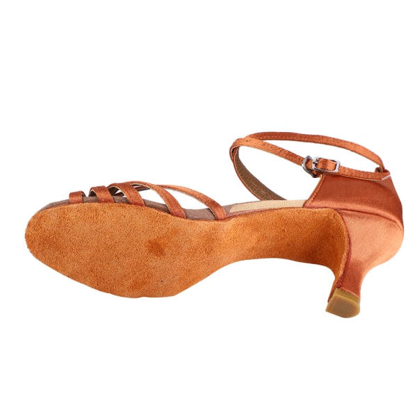 Bløde behagelige latinske sko Mode Danse cha Sko til kvinder Mørkebrun 38