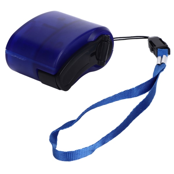 USB Håndsveiv Telefonlader Bærbar Håndstrøm USB-lader for utendørs fotturer Camping Blå