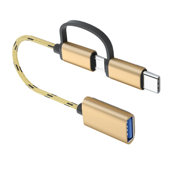MH Gold USB 3.0 OTG-kabel A till Typ C Mikroadapter Multifunktionell Bärbar USB till Typ C-kabel