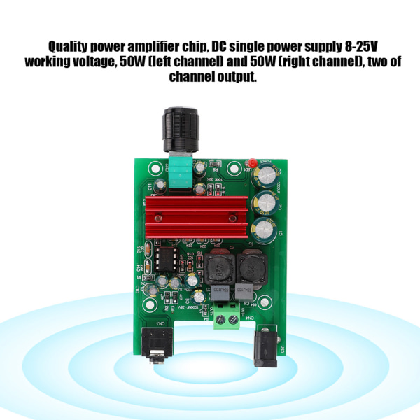 TPA3116 D2 8-25VDC 100W Mono Power Subwoofer digitaalinen vahvistinkortti moduuli NE5532 OPAMP