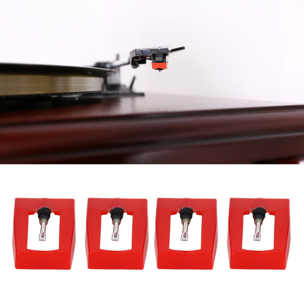 4 kpl Fonograph Stylus Electric Record Player Levysoittimen neulan vaihto