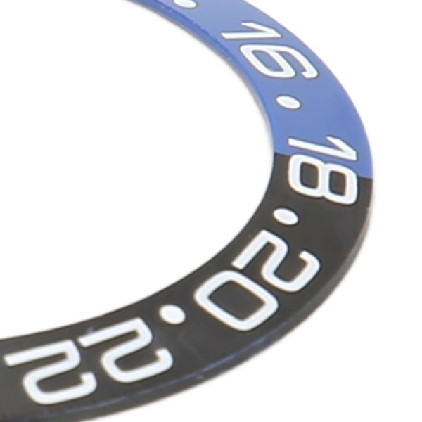 Keramisk klokkerammeinnsats 40 mm ytre diameter armbåndsursløyfe ring reservedeler svart blå