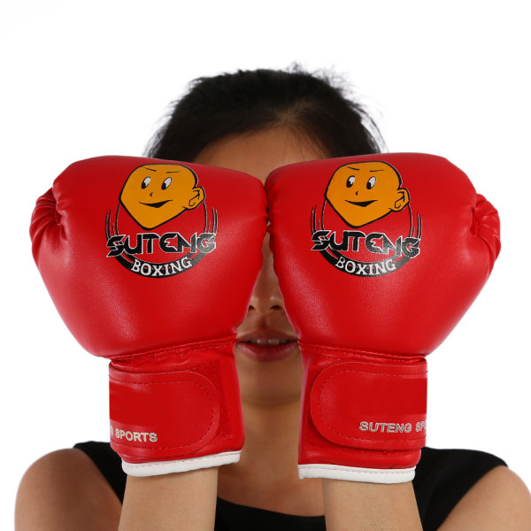 Barn Boksing Slåss Muay Thai Sparring Punching Kickboksing Grappling Sandbag Hansker Rød