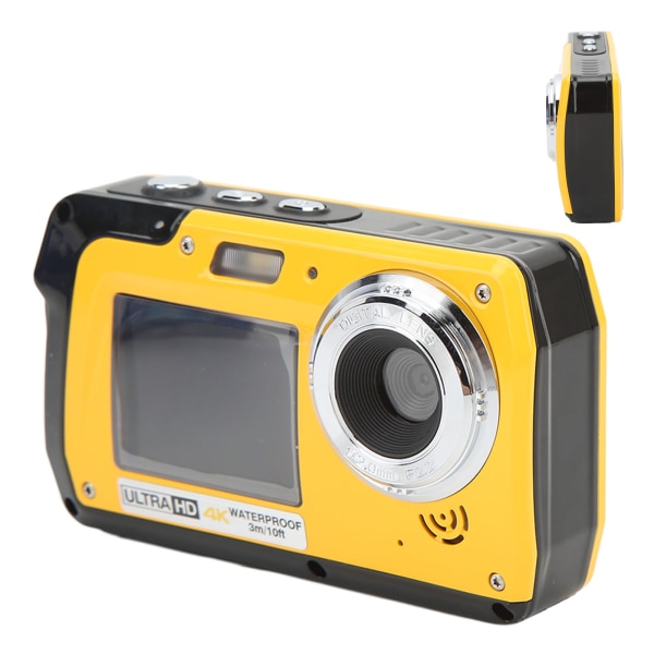 4K 56MP kahden näytön digitaalikamera 18x digitaalinen zoom 10 jalkaa vedenpitävä vedenalainen videokamera ulkokäyttöön