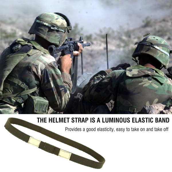 Reflekterande Camo Strap Hjälmband för M1 M88 MICH Military Helmet (Army Green)