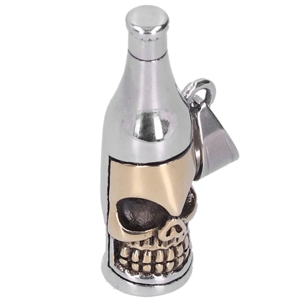 MH Skull Bottle Pendant Necklace Vintage Fashionable Men Male Necklace Jewelry GiftGold