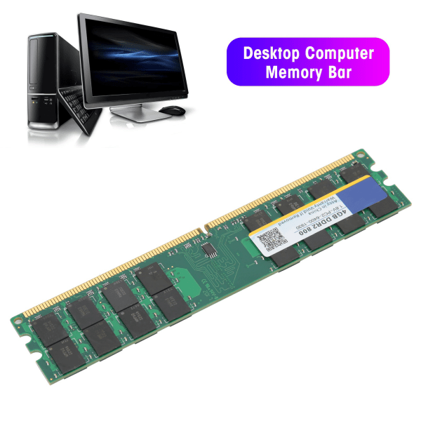 Xiede Desktop Computer Memory Bar Modul DDR2 4GB 800Mhz PC2‑6400 1,8V til AMD 2nd Gen Storage