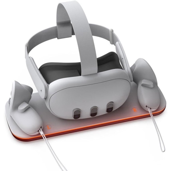 Meta Quest3 VR hjelm ladebase Meta Quest3 håndtak kontakt base lader med LED lys bar