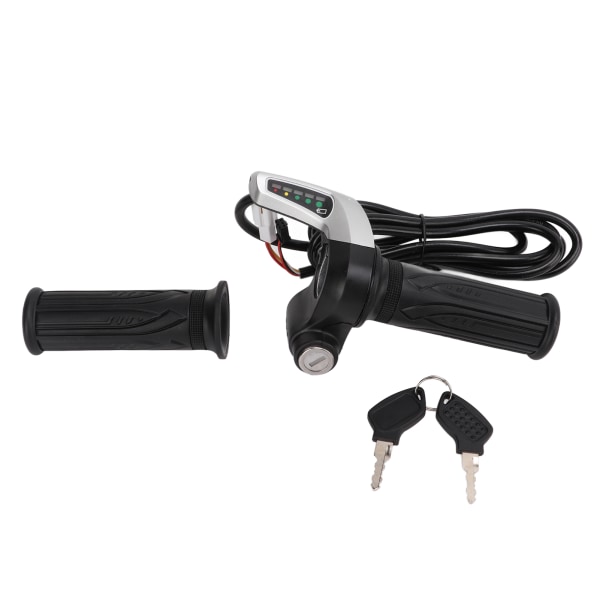 1 par elsykkel gasshåndtak Universal elektrisk scooter Wire vri gasshåndtak med LED-skjerm og Power Key Locker Accelerator36V