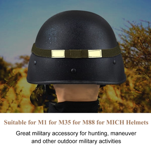 Reflekterande Camo Strap Hjälmband för M1 M88 MICH Military Helmet (Army Green)