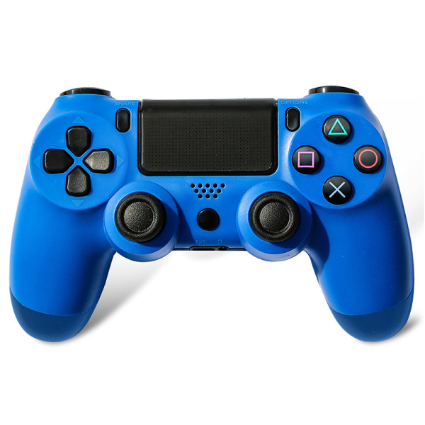 PS4 Seksakset Dual Vibration Bluetooth trådløs kontroller Blå