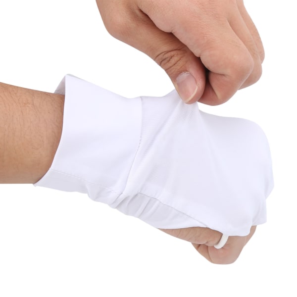 Half Golf Gloves Højre Is Silk UV beskyttelseshandsker til mænd og kvinder L Hvid