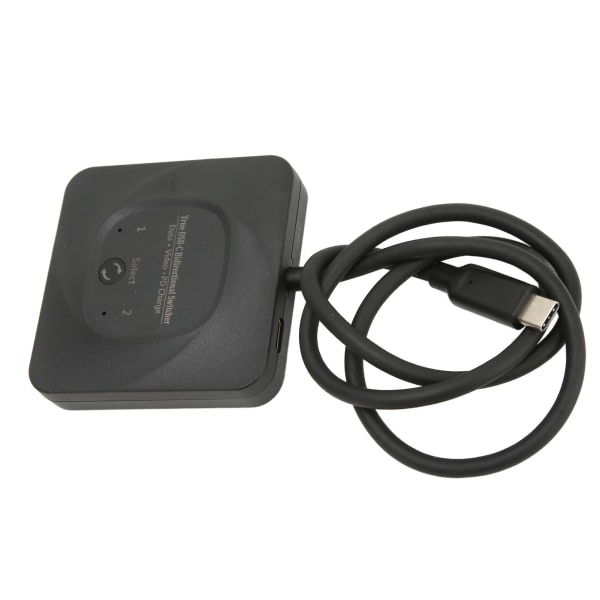 USB C-svitsj 2-i-1-utgang Plug and Play 8K 60Hz HD Type C Bi-Direction Switcher Splitter med strømindikator for PC-er