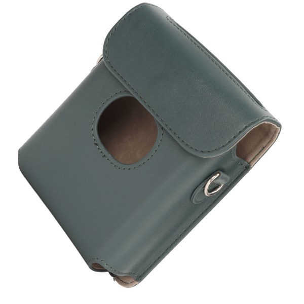 Bæreveske i PU-skinn Vintage anti-ripe kameraveske med skulderstropp for FujiFilm Instax Square Link smarttelefonskriver mørkegrønn