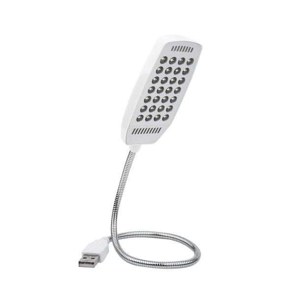 5V Fleksibel Svanehals Mini USB 28 LED Bærbart Læselys Computer Lampe Med Afbryder Hvid