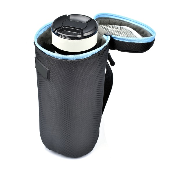 4 stk DSLR kamera linsepose Neopren vandtæt linse taske med lynlås metalspænde