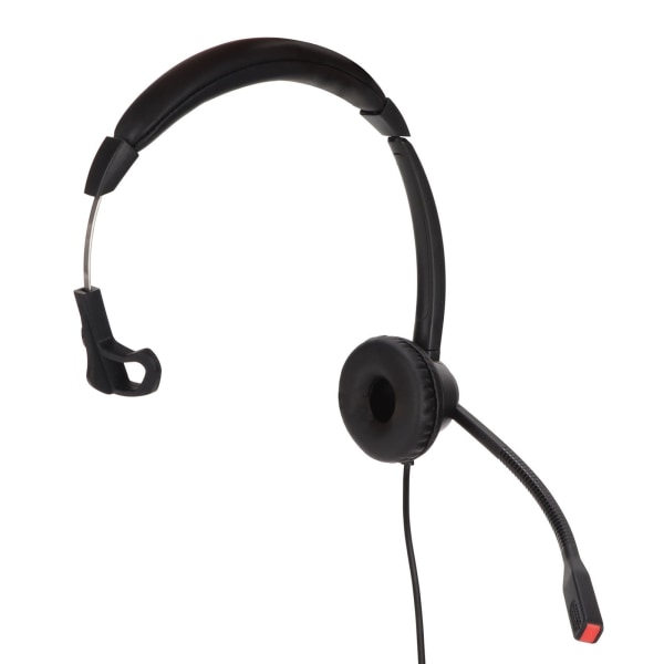 Telefon Headset Høyttaler Volumjustering Mikrofon Mute Monaural RJ9 Business Headset Svart
