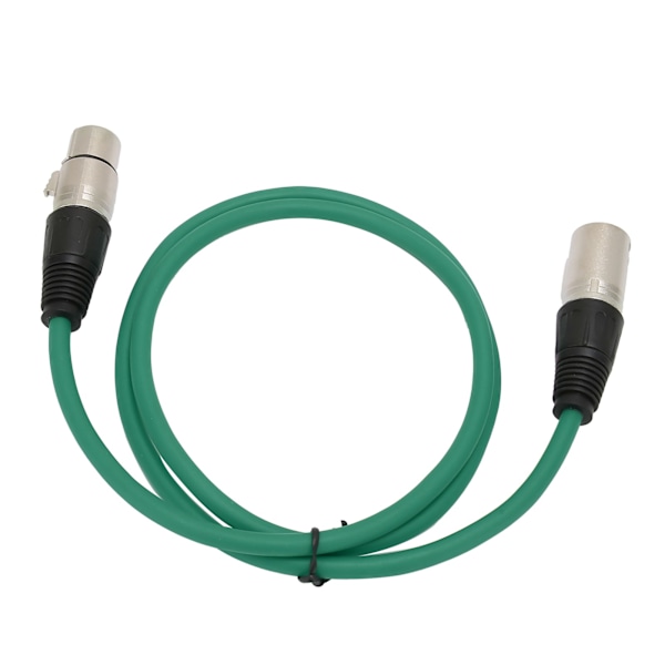 MH 3-pin hann til hunn mikrofonkabel holdbar lydadapterkabel for mikrofon grønn