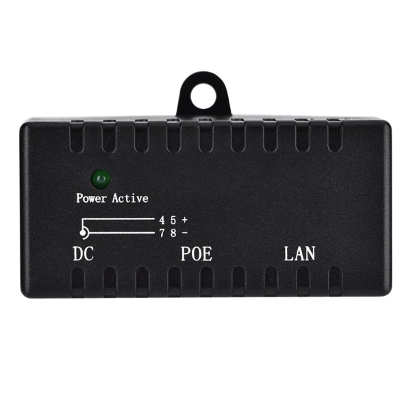 POE Splitter Power Over Ethernet Injector Adapter För LAN Network Svart