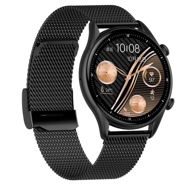 G3 Sports Smartwatch - Svart Metall Svart