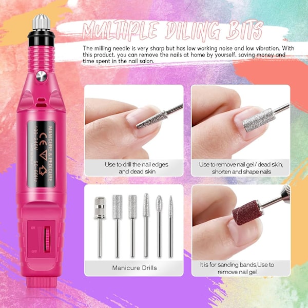 23-delars UV-nagellackset med lampa, 16 färger gelnagellackset & 4 färger polygelnagelset