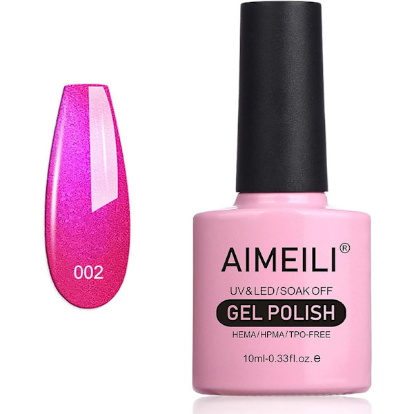 Nagellack, rött gel, skimmer, Soak-Off, UV, LED, lack - Tutti Fruiti (002) 10 ml