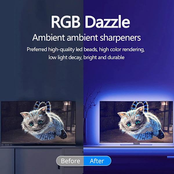 RGB LED-remsa USB 5M LED-remsa LED-slingor,