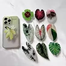 Socket Folding Grip Tok Pretty Leaf -akryylipuhelinteline iPhone13:lle, universaali puhelinteline