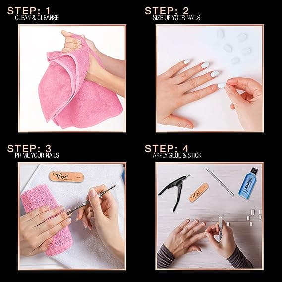 By Vixi 600 Opaque Nails (Kista Medium)