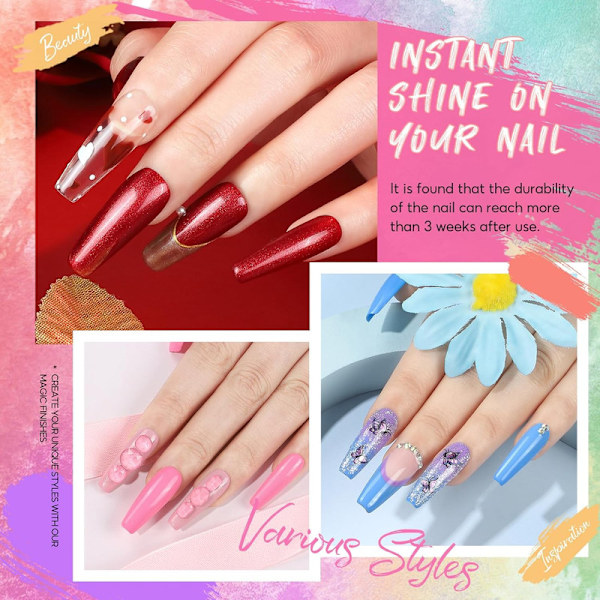 Gel nagellack set 10 st semi-permanenta emaljer suga av 7ml