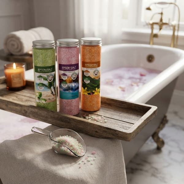 Bath Salts Set - Epsom Salt - Himalayan Pink Salt