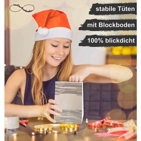 Adventskalenderfyllning med 25 påsar, komplett set för DIY för adventstid