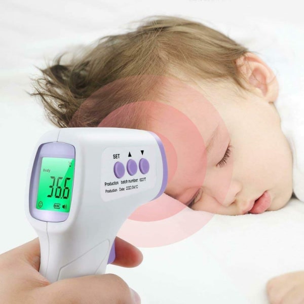 Febertermometer ytmätare infraröd kontaktlös för spädbarn, vuxna