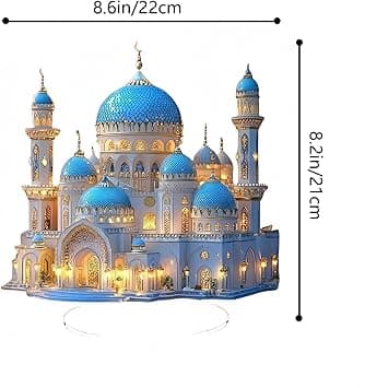Eid Mubarak Table Decoration, Eid Mubarak Acrylic Name New Castle Ramadan Decoration