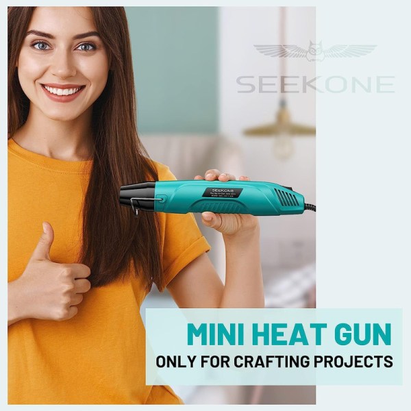 Handhållen värmepistol, 220°C bärbar mini varmluftspistol med munstycke för DIY Craft-prägling,