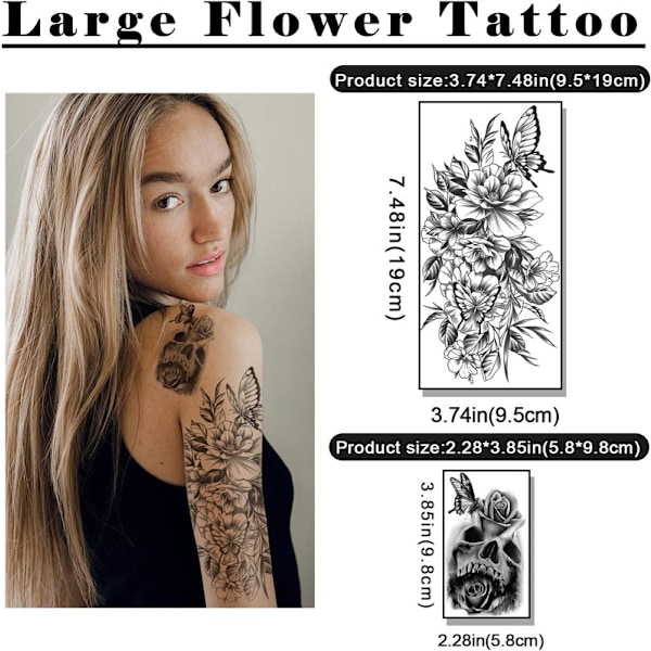77 ark tillfälliga tatueringar för män kvinnor och barn,