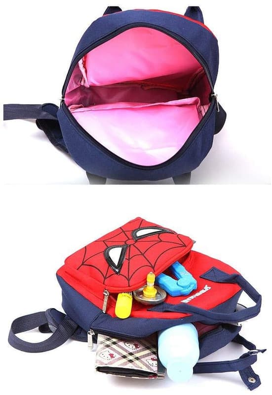 Spiderman ryggsäck student skolväska barnryggsäckar justerbar