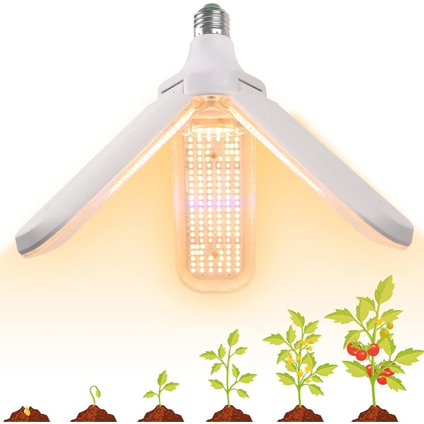 150W LED Grow Lamp, E27 414 LED Full Spectrum Plant Light, Sunlight Shoulder Butt Lamp for Indoor Plants,