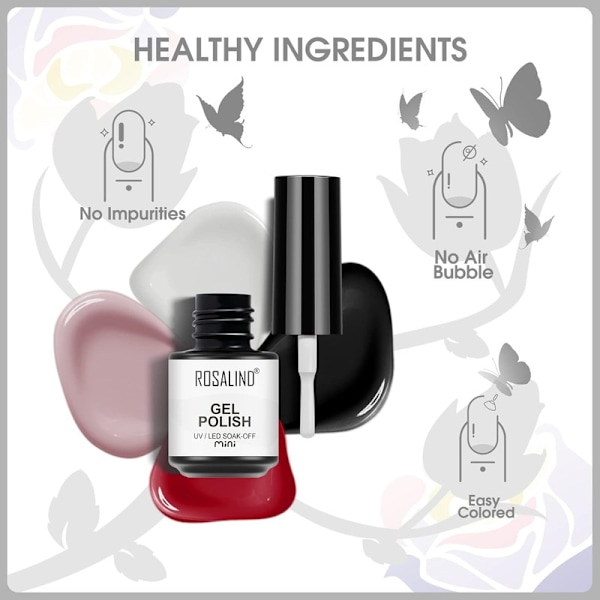 UV-nagellack Shellac-set 4 färger Gel-nagellack-set