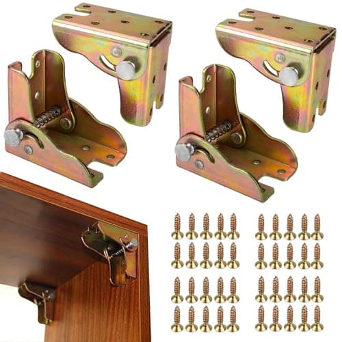 4 x Table Legs, Folding Hinge with Locking, Table Legs, Folding Hinges, Locking, Table Legs, Support Holder,