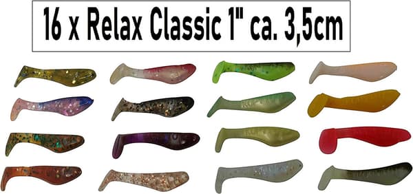 Perch Trout Bait Rubberized - Relax Double Tail Twister Set (Perch Trout Box)