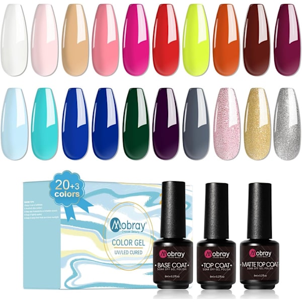 20 Colors Gel Nail Polish