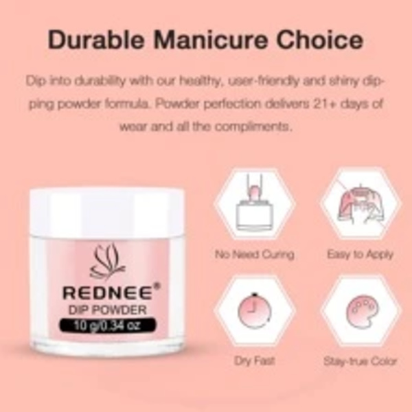 21pcs Nail Art Soak-off Powder Set, 12 Colors French Style Nail Extension With Clear, White, And Pink Shades,