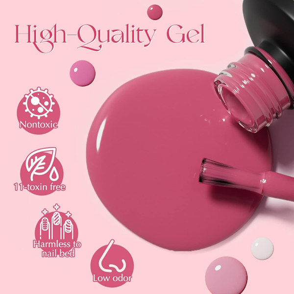 Pastel semi-permanent nail polish, 6 summer colors semi-permanent mini nail polish