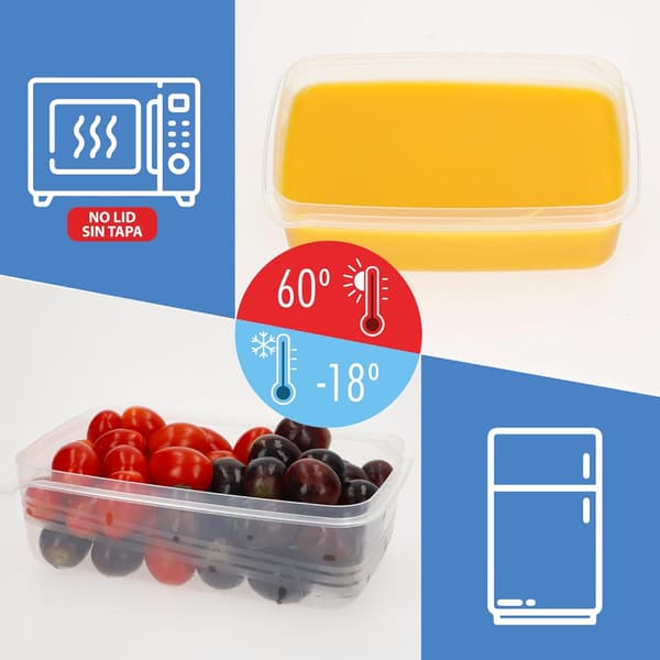 Max Home Pack with 17 Plastic Containers, Capacities from 0.2L to 2.5L, BPA Free Plastic,