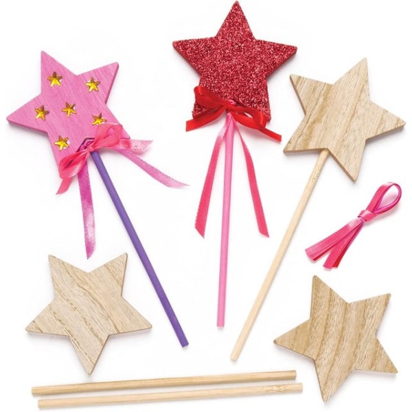 Star Toy Rod Making Kit (Pack of 6) Rods for Kids to Create and Decorate