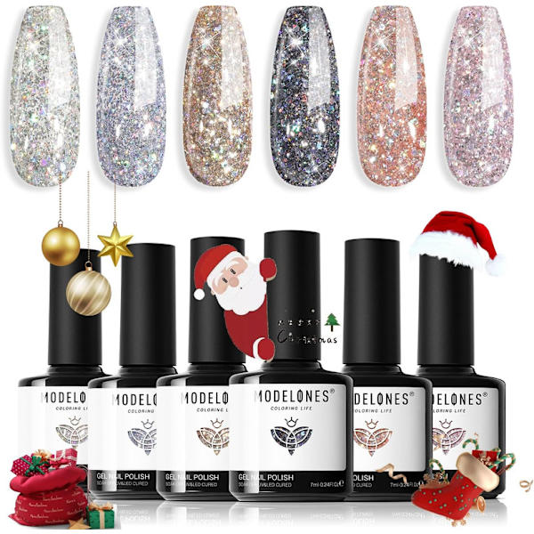 Gel nagellack set, 6 st 03