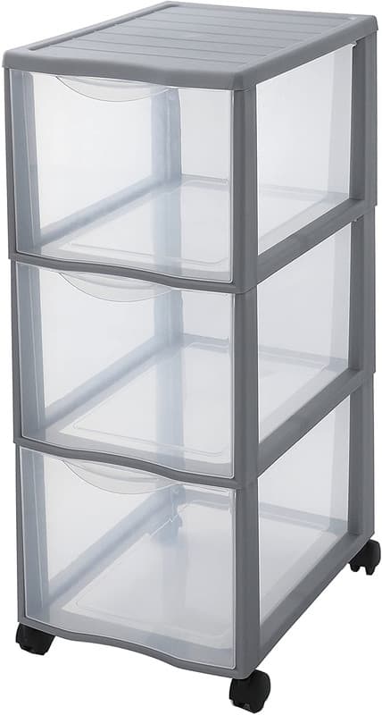 Orgamix Tower Wheeled Shelving Unit med 3 lådor