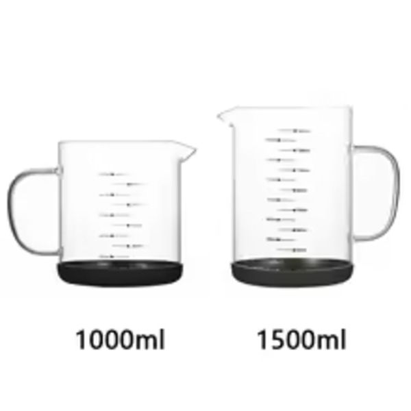 1.5L Glass Measuring Cup With Handle Large Capacity Kitchen Baking Cup